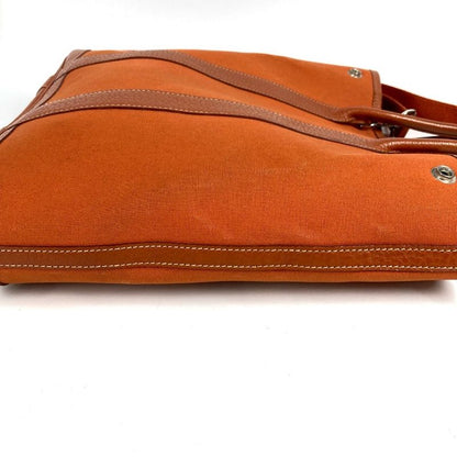 Hermes Shoulder Bag Garden File PM Leather Canvas Orange
