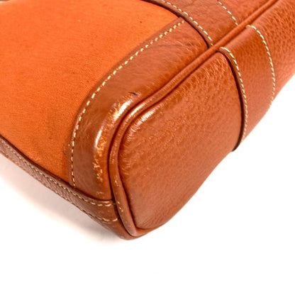 Hermes Shoulder Bag Garden File PM Leather Canvas Orange