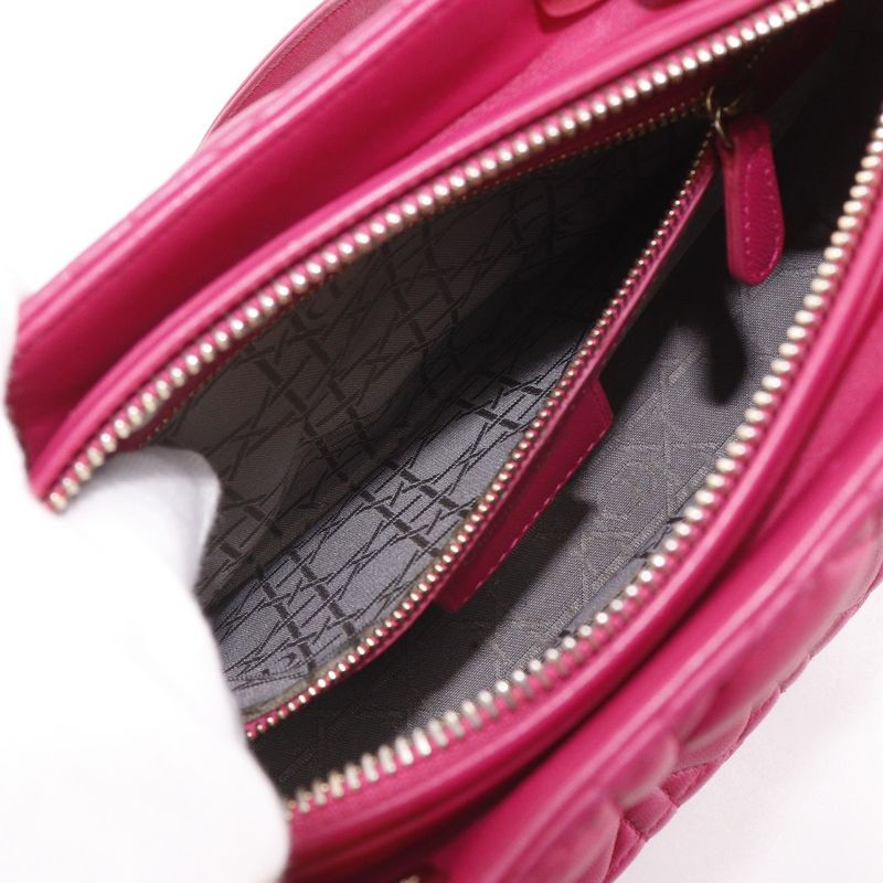 Dior Christian Cannage Lambskin Pink Handbag