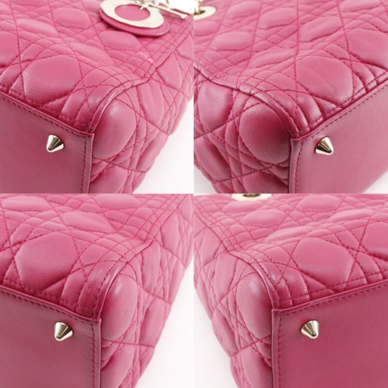 Dior Christian Cannage Lambskin Pink Handbag