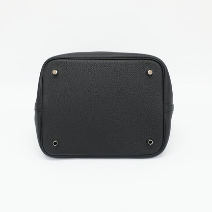 Hermes Picotin Lock MM Handbag Black Silver Manufactu