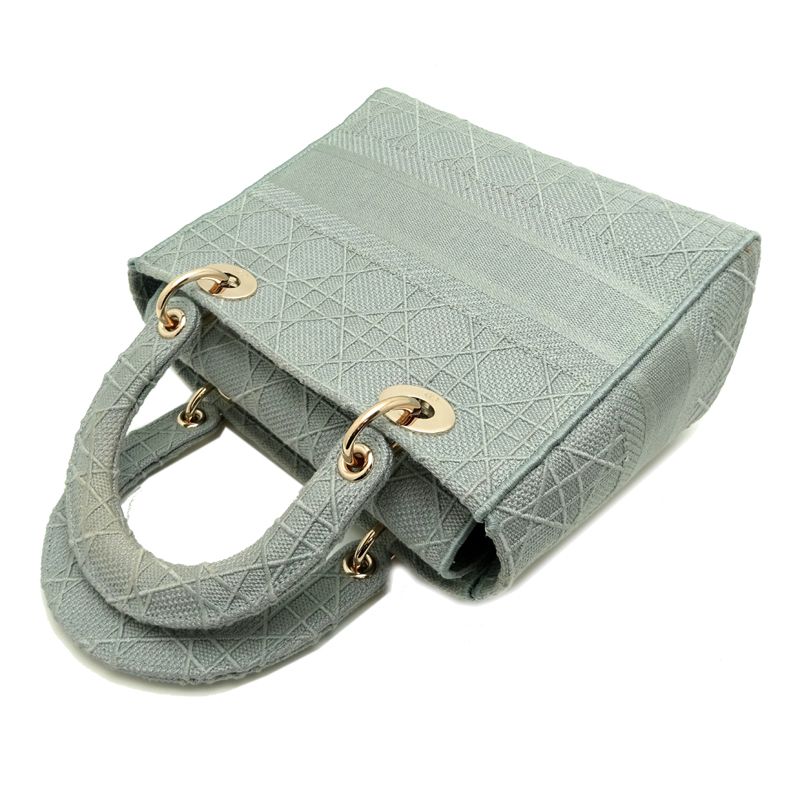 Dior Christian Handbag Canvas Gray