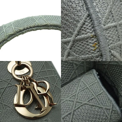 Dior Christian Handbag Canvas Gray