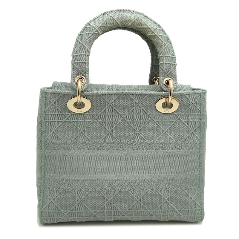Dior Christian Handbag Canvas Gray