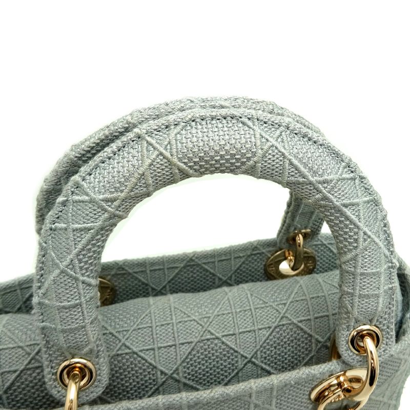 Dior Christian Handbag Canvas Gray