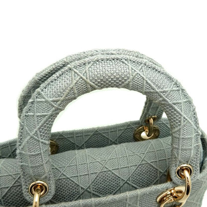 Dior Christian Handbag Canvas Gray
