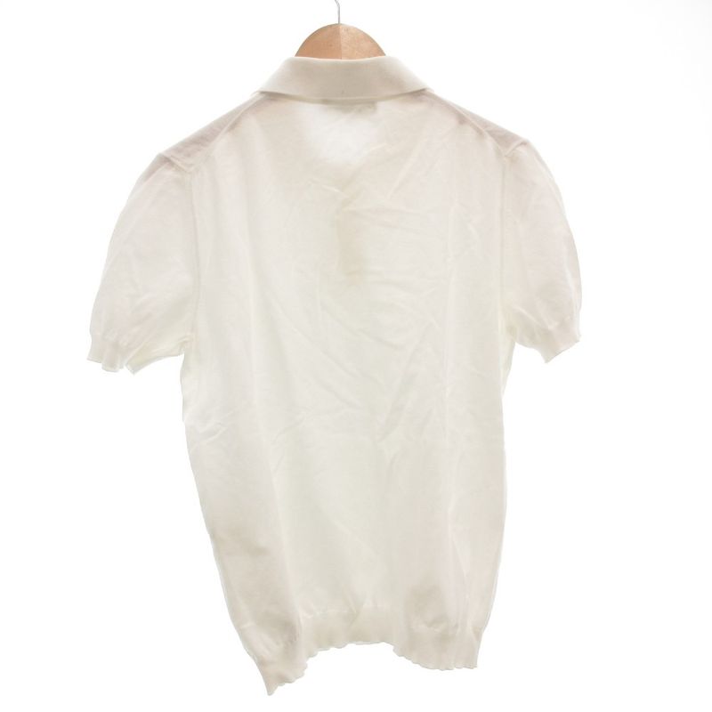 Fendi Polo Shirt Short Sleeve Punching Logo 48 White