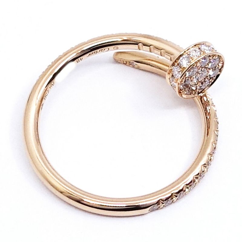 Cartier 18K Pink Gold Juste Un Clou Diamond SM Ring