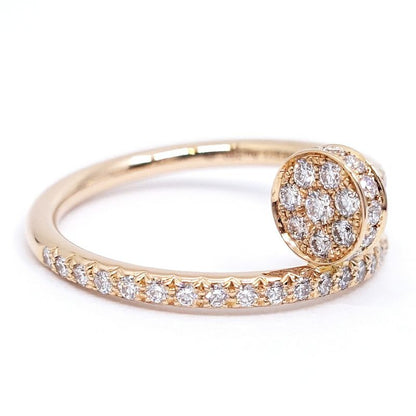 Cartier 18K Pink Gold Juste Un Clou Diamond SM Ring