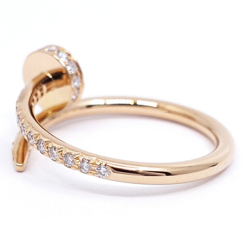 Cartier 18K Pink Gold Juste Un Clou Diamond SM Ring