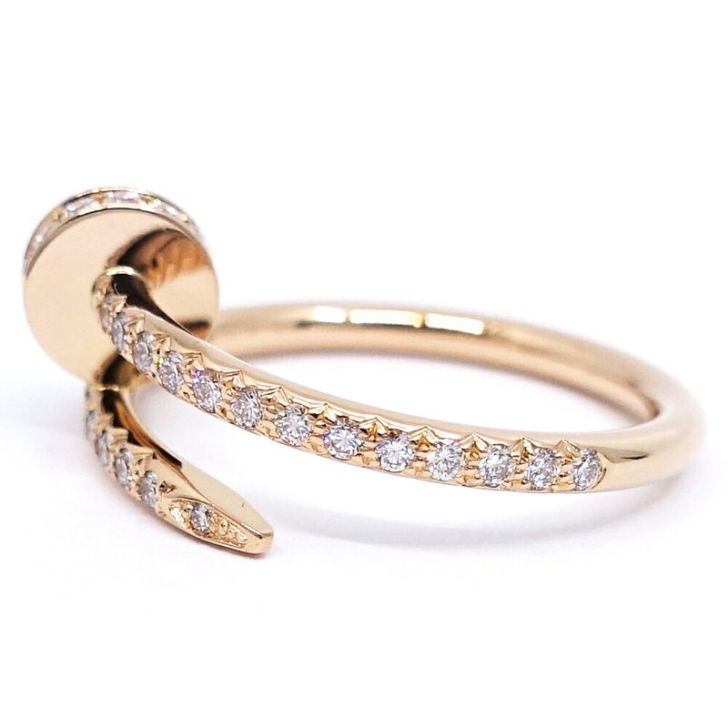 Cartier 18K Pink Gold Juste Un Clou Diamond SM Ring