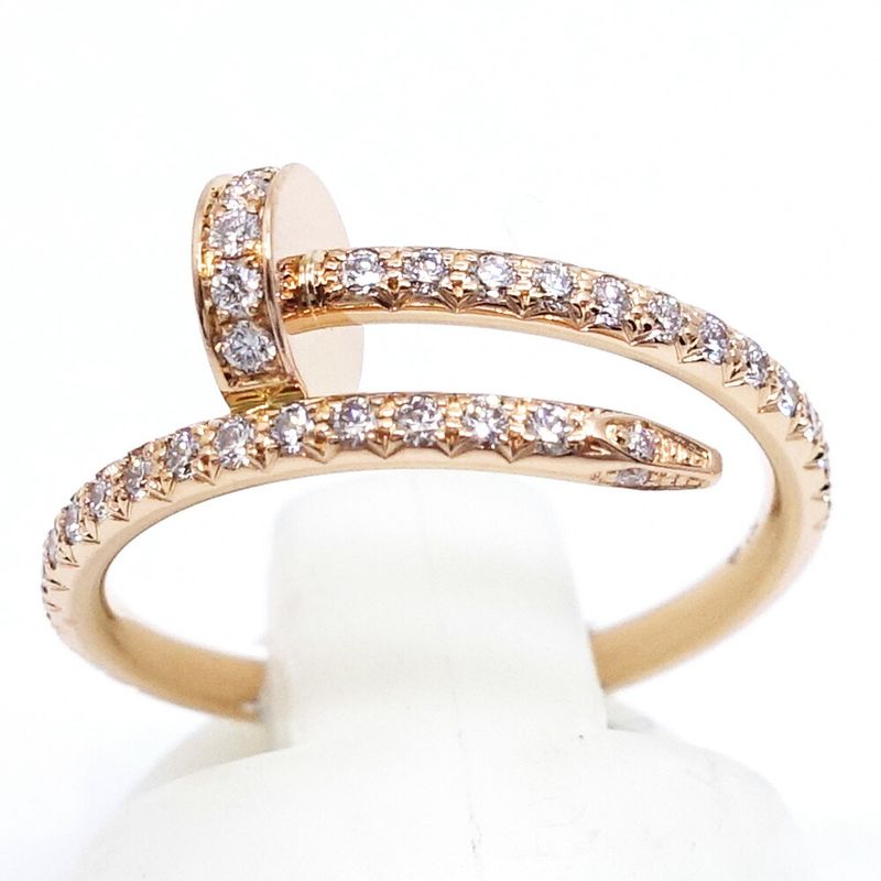 Cartier 18K Pink Gold Juste Un Clou Diamond SM Ring