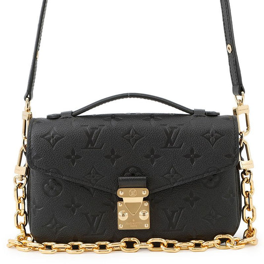 Louis Vuitton Handbag Monogram Empreinte Pochette Metis East West 2-Way Black Noir