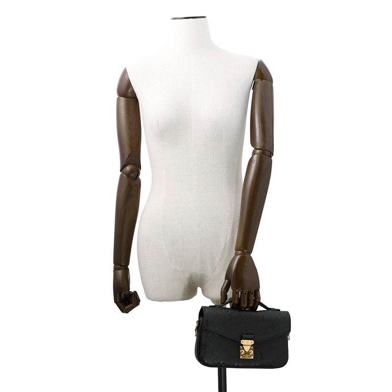 Louis Vuitton Handbag Monogram Empreinte Pochette Metis East West 2-Way Black Noir