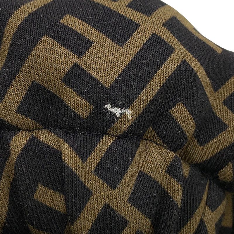 Fendi Hoodie FF Cut Replacement Cotton S Top White Brown