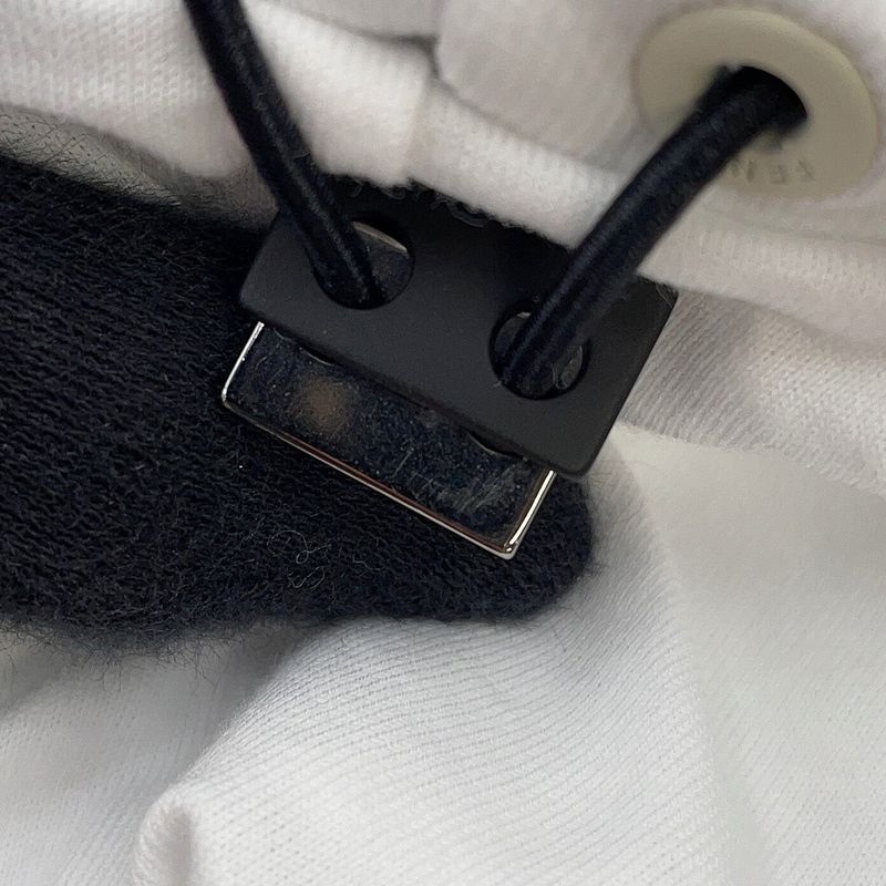 Fendi Hoodie FF Cut Replacement Cotton S Top White Brown