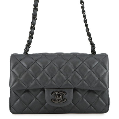 Chanel Chain Shoulder Bag CC Logo Mini Quilted 20 Lambskin