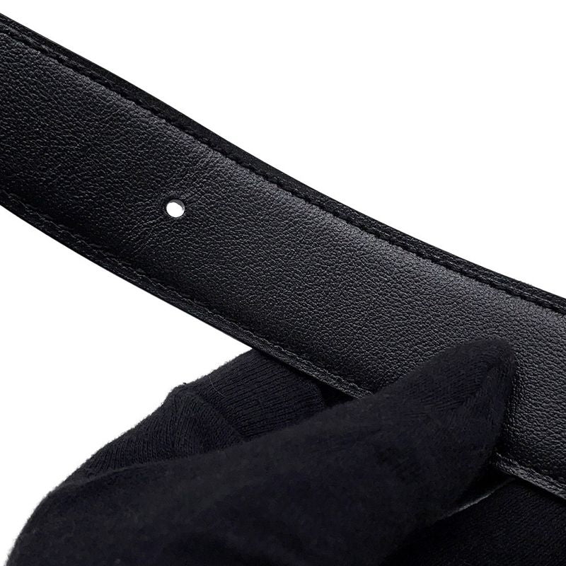 Hermes Belt Jumbo Black Gold Silver Box Calf Togo 80