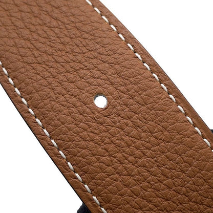 Hermes Belt Jumbo Black Gold Silver Box Calf Togo 80