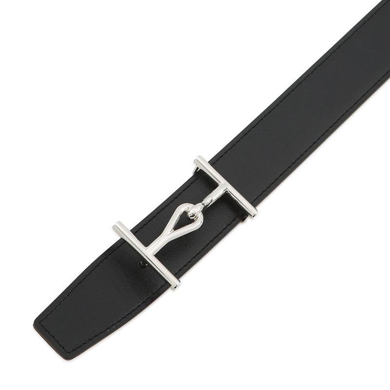 Hermes Belt Jumbo Black Gold Silver Box Calf Togo 80