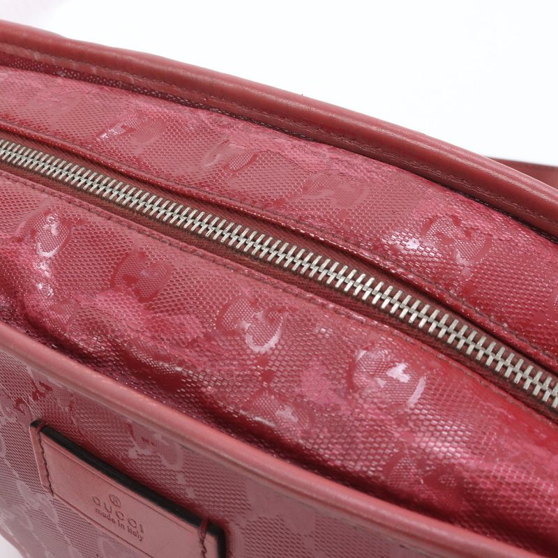 Gucci Ggimprime Leather Tote Shoulder Hand Red Rcm