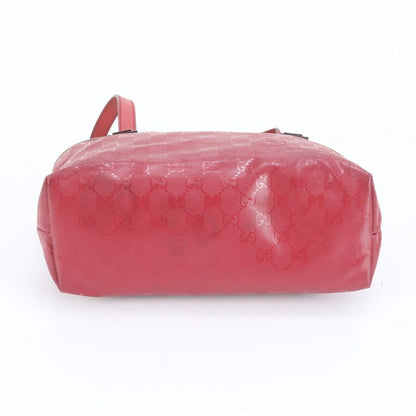 Gucci Ggimprime Leather Tote Shoulder Hand Red Rcm