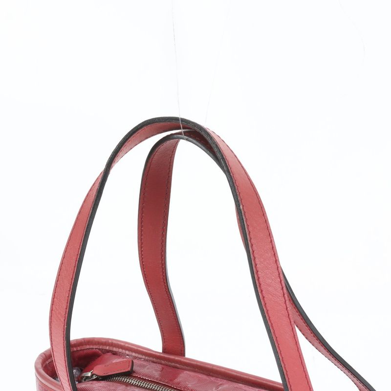 Gucci Ggimprime Leather Tote Shoulder Hand Red Rcm