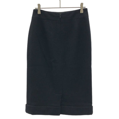 Chanel Wool Tight Skirt Black 34