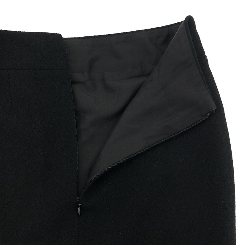 Chanel Wool Tight Skirt Black 34