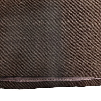 Chanel CC Logo Button Wool Skirt Brown 36