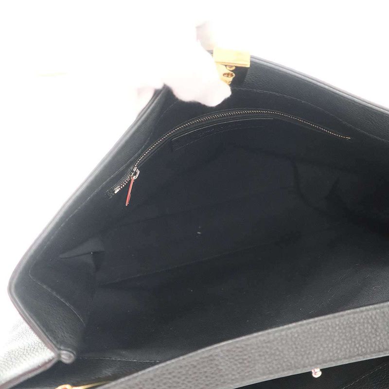 Balenciaga le Dix Leather Shoulder Tote Black