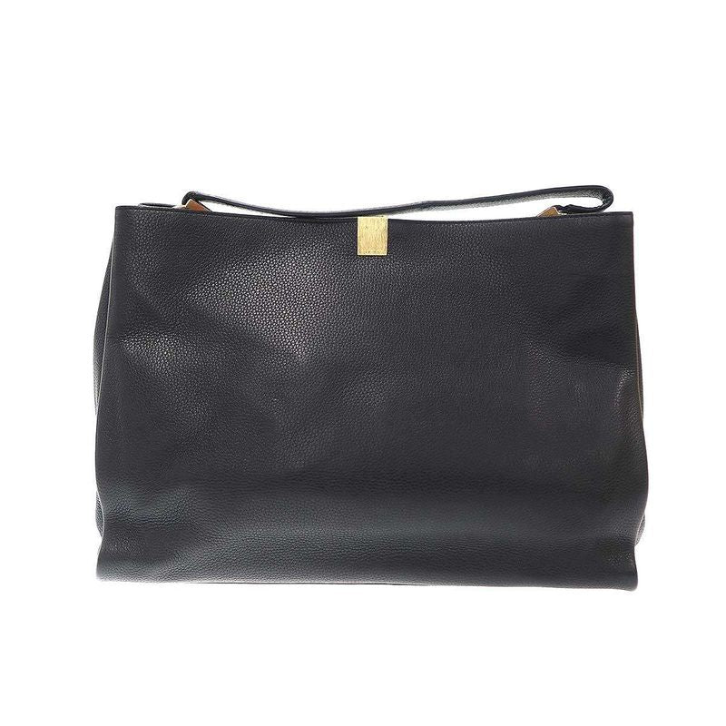 Balenciaga le Dix Leather Shoulder Tote Black