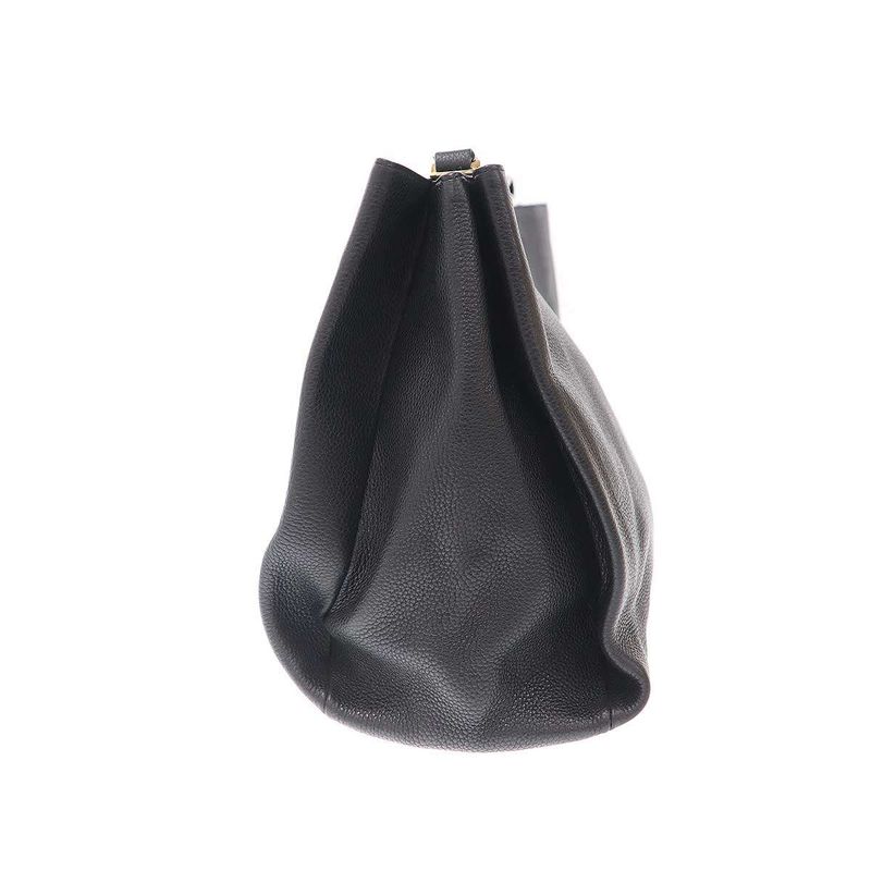 Balenciaga le Dix Leather Shoulder Tote Black