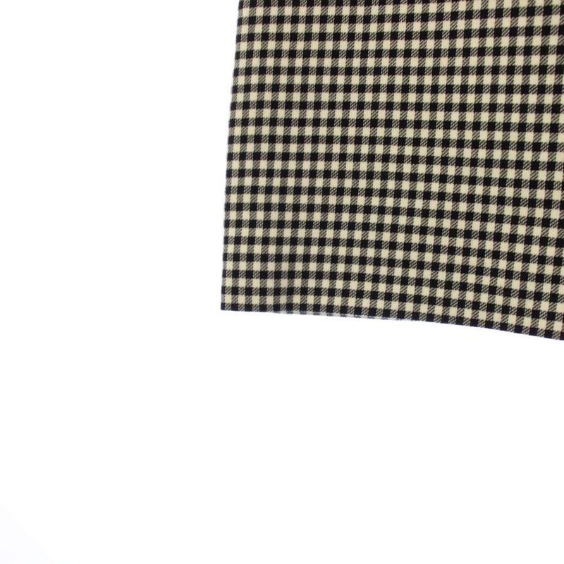 Gucci Tight Skirt Mini Gingham Check 38 White Black