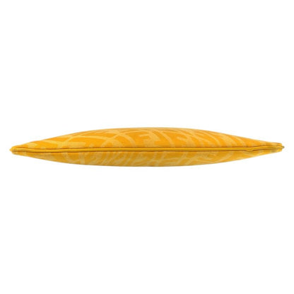 Fendi FF Vertigo Yellow Silver Canvas Clutch