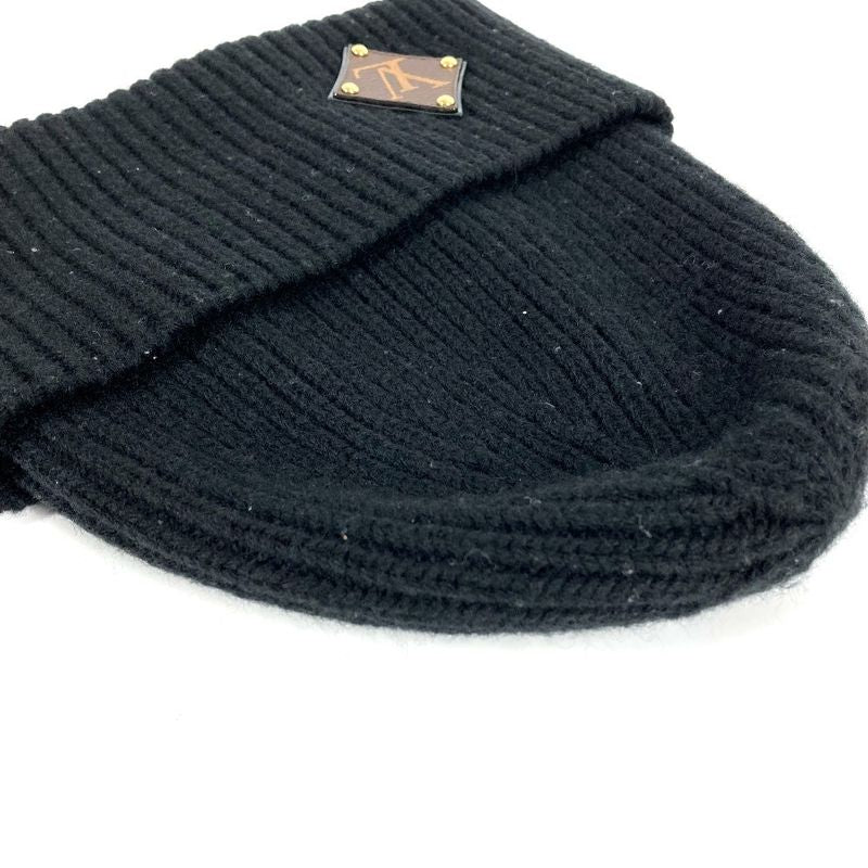 Louis Vuitton Knit Hat Beanie LV Wool Noir Black