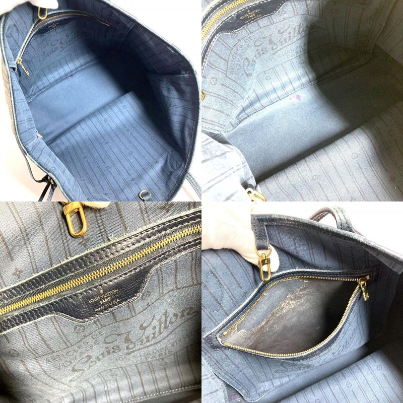 Louis Vuitton Shoulder Bag Neverfull MM Monogram Idylle Navy