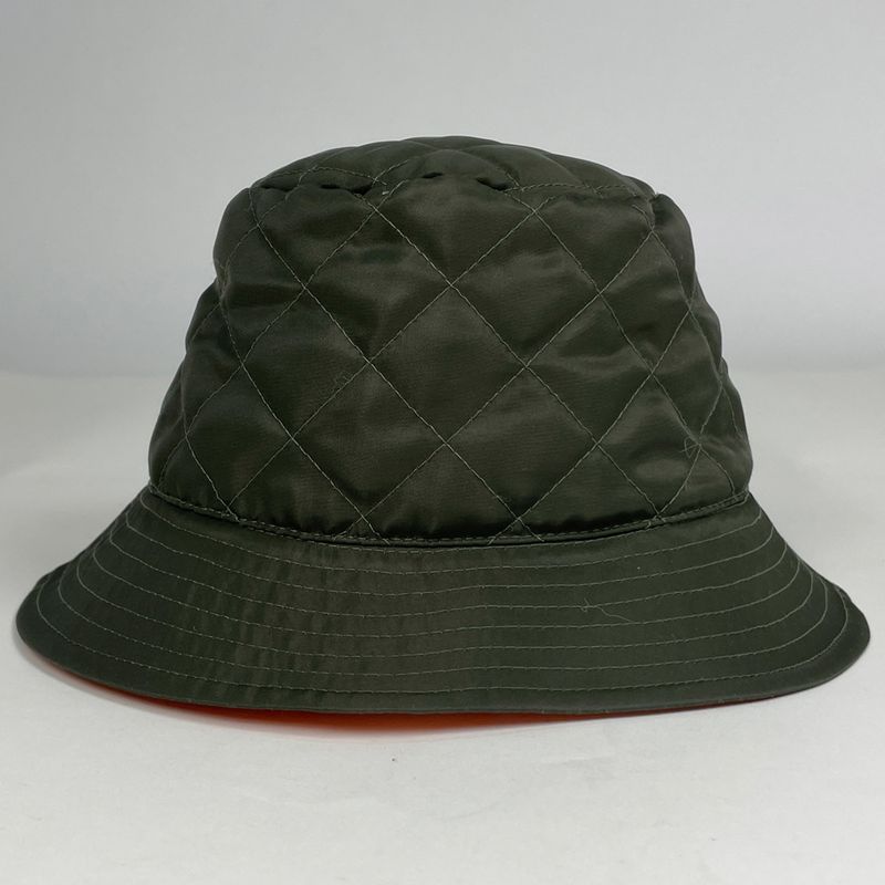 Celine Logo Bucket Hat Khaki Hat Nylon Green