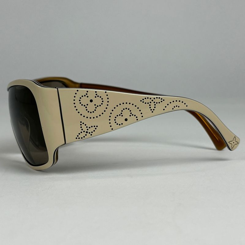 Louis Vuitton Logo Sunglasses Eyewear Monogram Mahina Plastic Beige