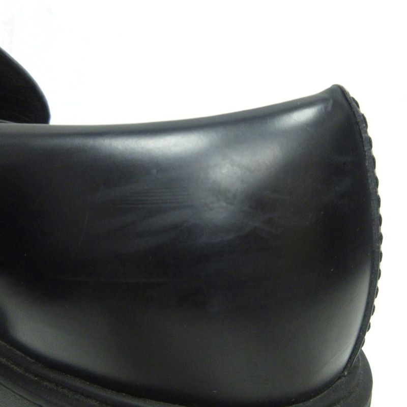 Prada Monolith Brushed Leather Loafers Triangle Plate Logo Thick
