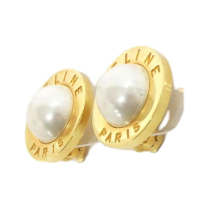 Celine Vintage Earrings White