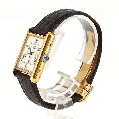 Cartier Must Tank Date LM Silver Quartz