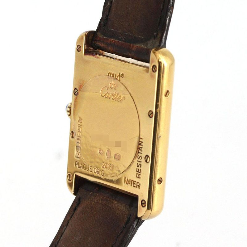 Cartier Must Tank Date LM Silver Quartz