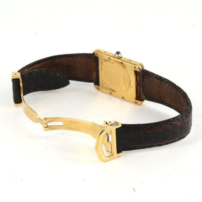 Cartier Must Tank Date LM Silver Quartz