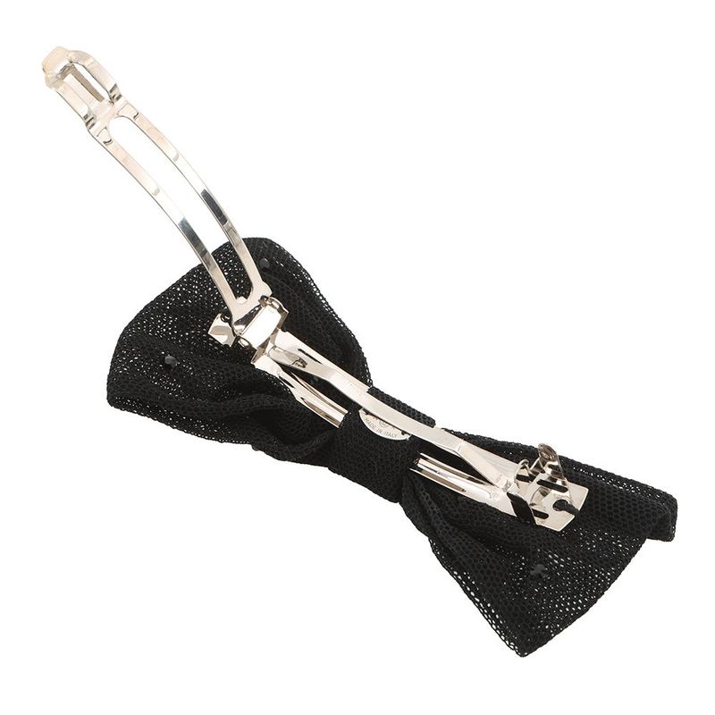 Chanel Barrette CC Logo Ribbon Cotton Cahnel Hair Black