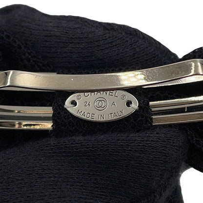Chanel Barrette CC Logo Ribbon Cotton Cahnel Hair Black