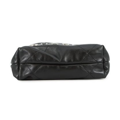 Chanel Handbag 22 Mini CC Logo Shiny Calf Leather 2-Way
