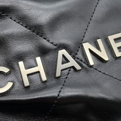 Chanel Handbag 22 Mini CC Logo Shiny Calf Leather 2-Way