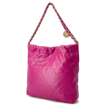 Chanel Handbag 22 Quilted Small Shiny Calf Leather