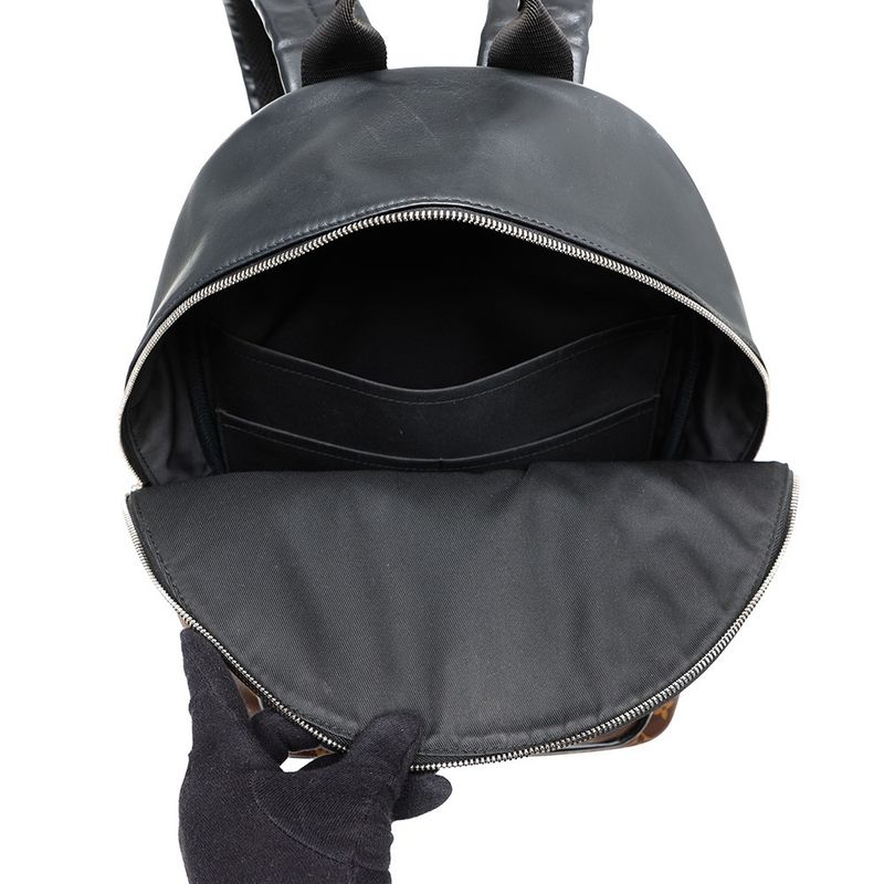 Louis Vuitton Backpack Monogram Macassar Josh NV Brown Noir Black